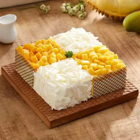Mango-Durian-Vierfach-Kuchen