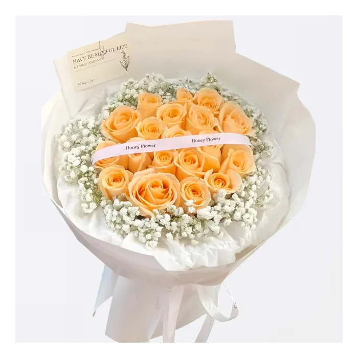 Starry – Ramo de 19 rosas champán