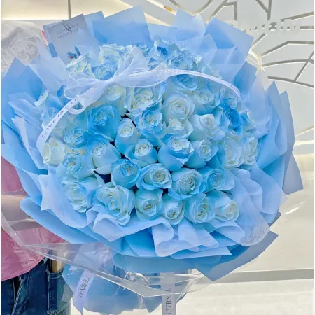52 frostblaue Rosen