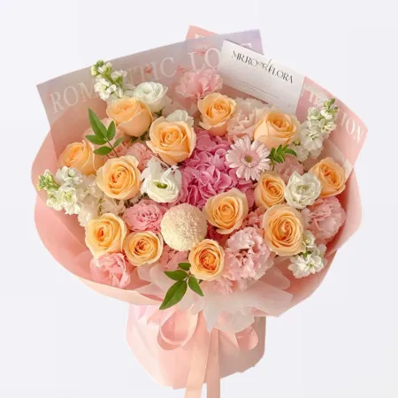 Champagne-Blush-Hortensienstrauß