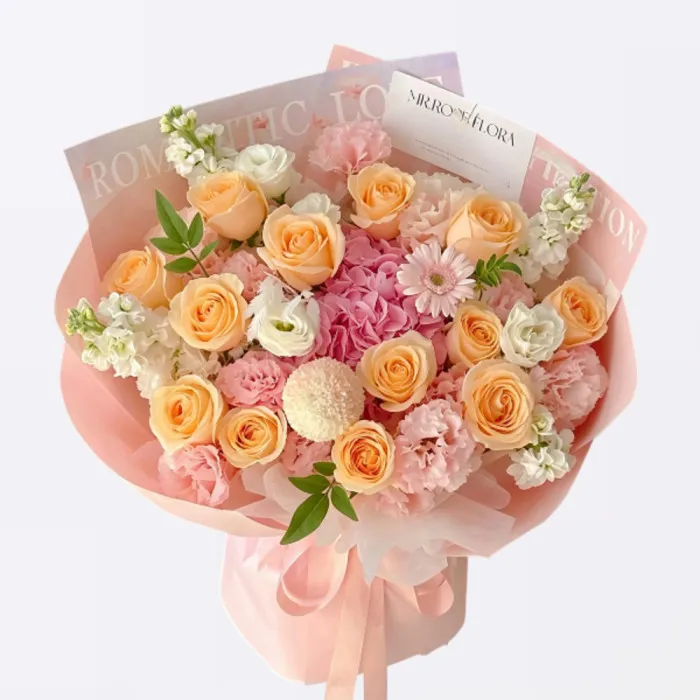 Champagne-Blush-Hortensienstrauß