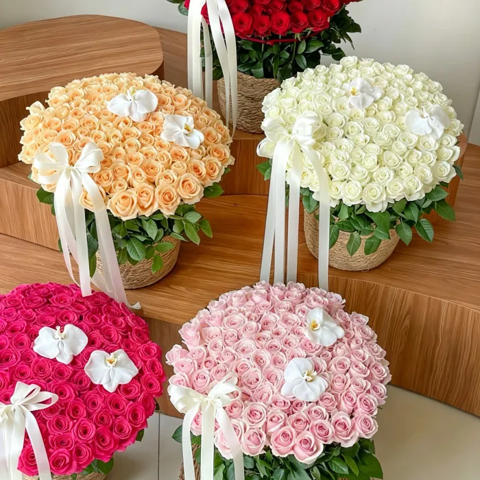 Rosenkorb Ewige Liebe – 99 Rosen