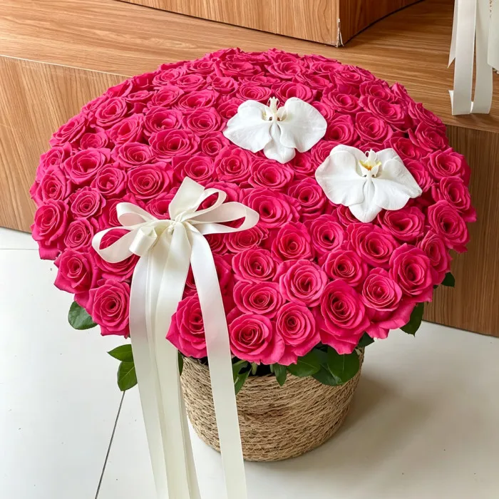 Rosenkorb Ewige Liebe – 99 Rosen