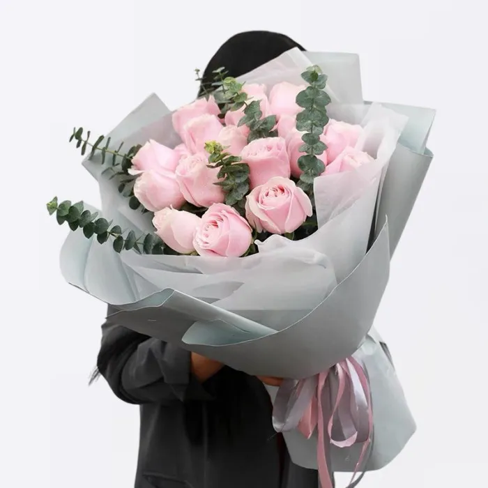  홍콩/마카오 배송 분홍 장미 19송이 B101