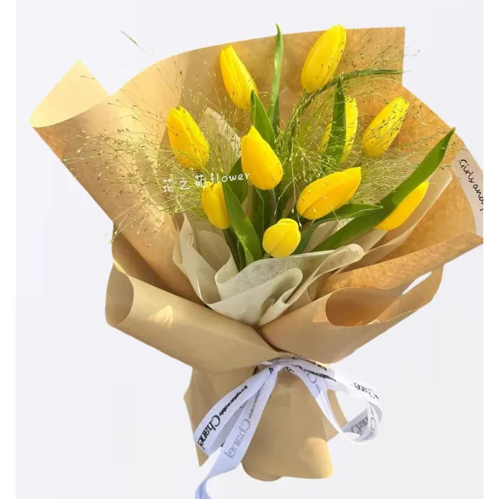 11 Bouquet Tulipani Gialli per Cina A165