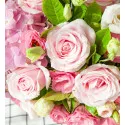 Cesto Fiori Misto Palla Ricamo Rose A132