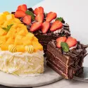 Mango Chocolate Dual-Flavor Cake to china D113
