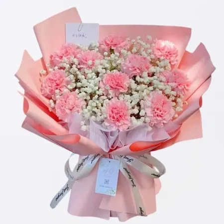 11 œillets roses A130