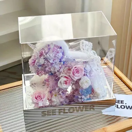 Dreamy Purple Preserved Flower Unicorn G122