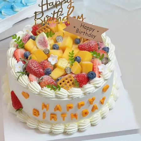Colorful Fruit Cake Delivered to China D120