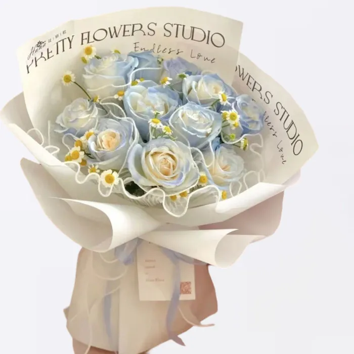 11 Broken Ice Blue Roses A151