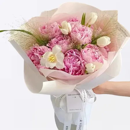 9 Tiges de Pivoines & Tulipes A198
