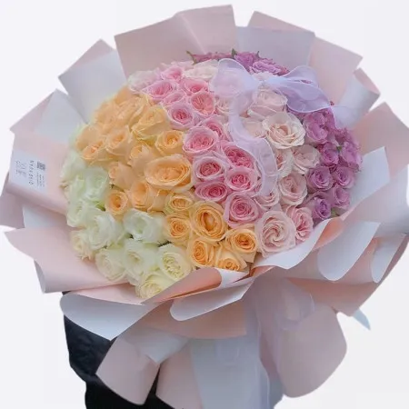 혼합 장미 99송이 꽃다발 A208