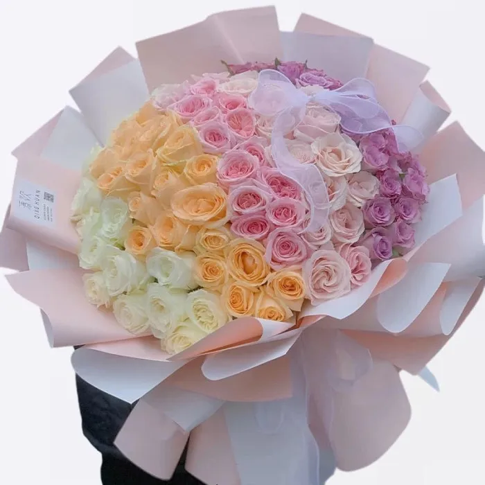 혼합 장미 99송이 꽃다발 A208