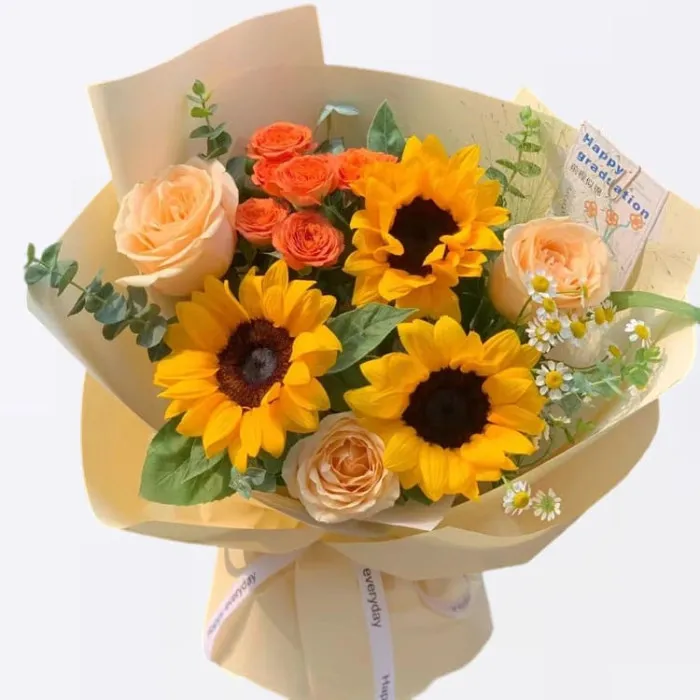 Bouquet de tournesols pour Hong Kong ou Macao B107