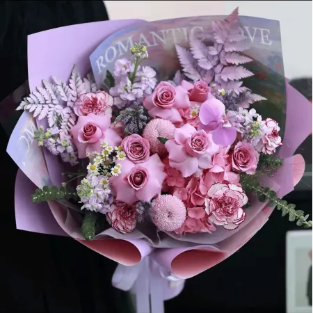 Bouquet de Fleurs Mélangées Violettes Livraison à Macao B111