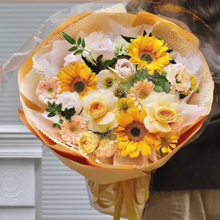 Bouquet de Fleurs Jaunes Mélangées B112