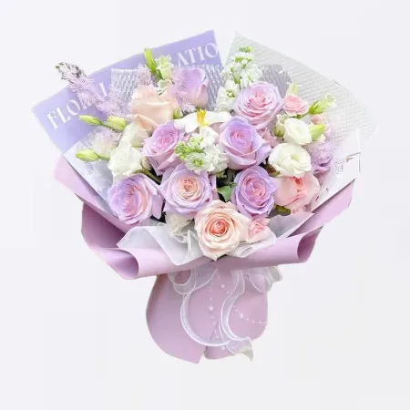 11 Lavender Mist Roses to Hong Kong or Macau B117