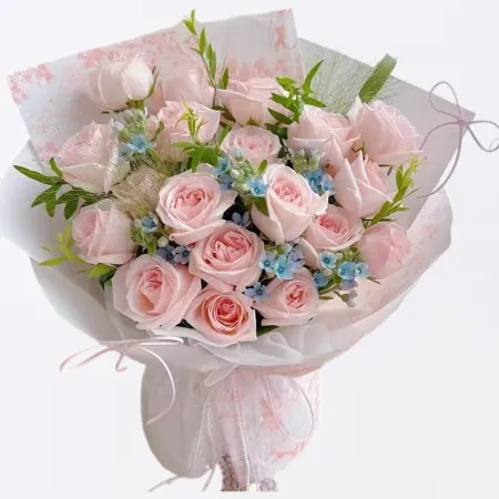 19 Pink Rose Bouquet A220
