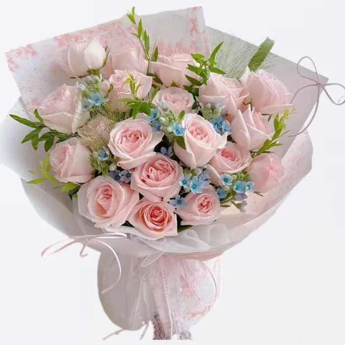 19 Pink Rose Bouquet A220