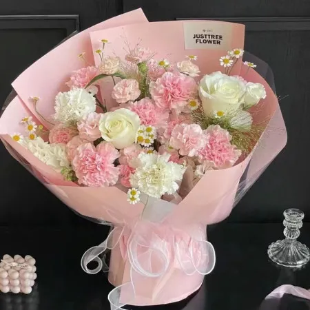 카네이션과 장미 꽃다발 A225