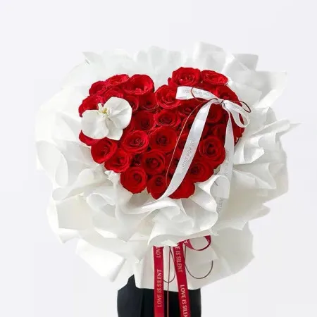33 Red Roses and Butterfly Orchid Bouquet A229