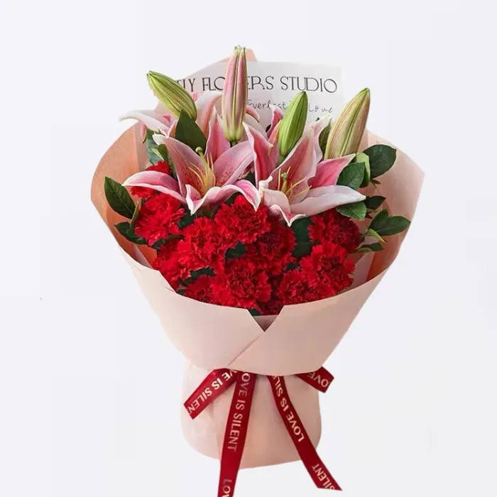 Bouquet de 11/19 Carnations et Lys A234
