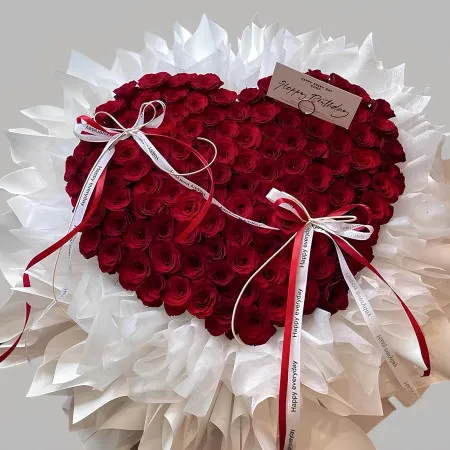 99 rote Rosen Blumenstrauß A236