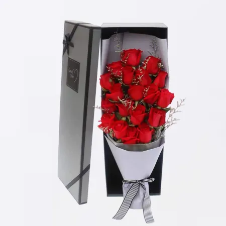 19 Rote Rosen Geschenkbox A159