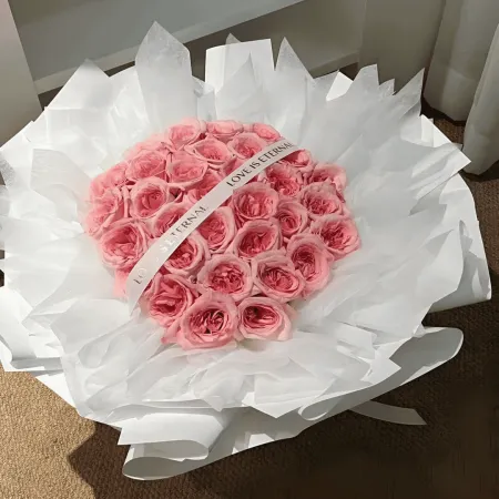 33er Strauß pinker Rosen A248