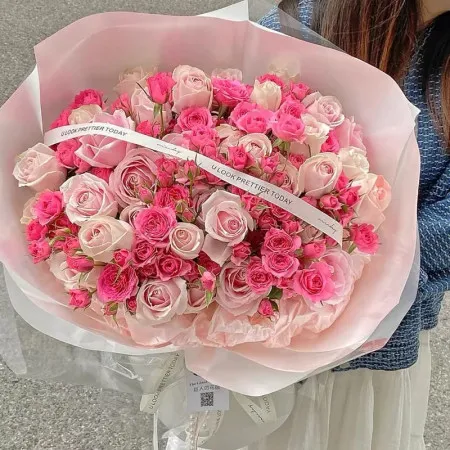 33 Rose Rosa e Gypsophila Sophie A217