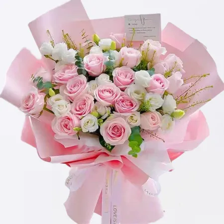 Rêve Rosé - Bouquet de 19 Roses Roses